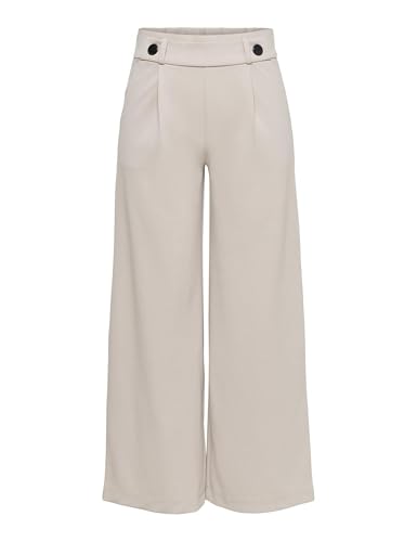 JDY Damen JDYGEGGO New Long Pant JRS NOOS Hose, Chateau Gray/Detail:Black Buttons, S/30
