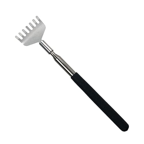 FYACCD Rückenkratzer, Edelstahl Teleskop Rücken Kratzer, Teleskop Rückenkratzer, Back Scratcher, von 20cm bis 68cm ausziehbar, für Haus, Reise und Büro