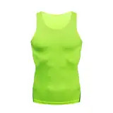 QWUVEDS Ärmelloses Herren-Weste, geeignet für Sport, Laufen, Muskel-Tanktop, schmale Passform, Rundhals-Tanktop, Taille Bauchstraffung Unterhemd Hautfarben Ärmelloses T-Shirt für Herren (Green, M)