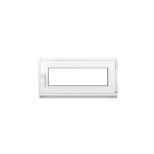Framex Kellerfenster Fenster Kunststofffenster Weiß Breite x Höhe 100 x 50 cm (1000 x 500 mm) 2fach (32 mm) Dreh Kipp DIN Rechts - Premium - Alle Größen