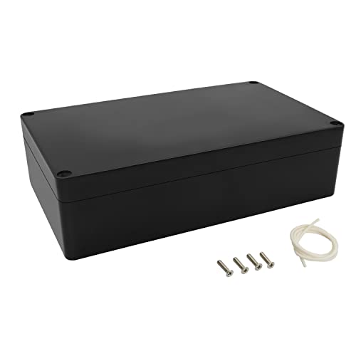 LeMotech Projekt Box ABS Kunststoff Verteilerkasten IP65 Wasserdicht Elektrische Boxen Universal Gehäuse Schwarz Außengröße 200x120x56mm(1 Stück)