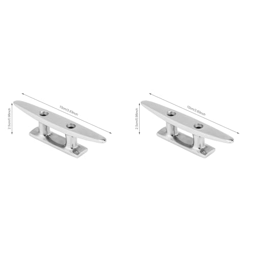2 Stück Bootsklampe, 4 Zoll Edelstahl Bootsliegeplatz Dock Deck Seilklampe für Marineyacht