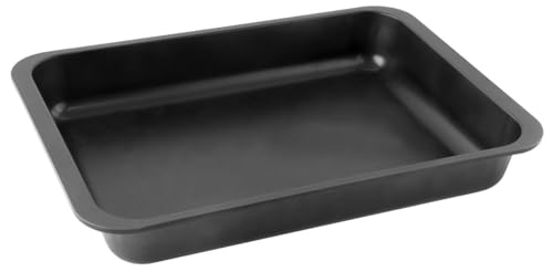 Zenker Ofenbackform (40 x 6 x 29 cm) SPECIAL COOKING, rechteckige Ofenform mit Antihaftbebeschichtung, Backform mit extra hohem Rand (Farbe: Schwarz), Menge: 1 Stück