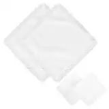 EORPAVU Taschentücher für Damen 4 Stück 25 x 25 cm reinweiße quadratische Taschentücher für Damen mit Spitzendekoration, Braut, Hochzeit, DIY, Baumwollservietten, Taschentücher