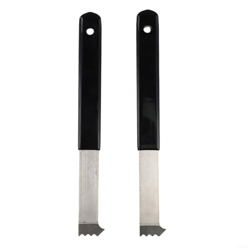 2 Stück Pflasterstein-Abzieher Abzieher Werkzeug mit Fugenschaber Zähne für ineinandergreifende Pflastersteine Ziegel Blöcke Lifter Greifer Schlitze Professionelle Gartenlandschaft Outdoor Set