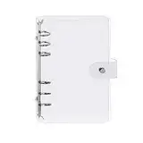 Eachbid Ringbuch aus PVC 6 Löcher mit transparentem weichem Einband für A5-Ordner (transparent)