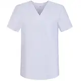 MISEMIYA - Medizinische Uniformen Unisex Top Krankenschwester Krankenhaus Berufskleidung BZ-6801 - Medium, Weiß 68