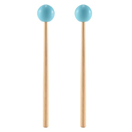 Wrtysully 2 StüCke Sanft Gummi Kopf Sticks Bell SchläGel für Glocken Spiel Xylophone Bell Musik Instrumente Teile GrüN