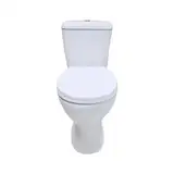 VBChome Stand- WC Toilette Keramik Komplett Set mit Spülkasten WC- Sitz aus Polypropylen mit Absenkautomatik SoftClose-Funktion Abgang Waagerecht WC Spülrandloses Hygienisch Ästhetisch