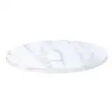 Oviala Tischplatte, rund, Melamin, 60 cm, Marmor, Weiß, Rivoli