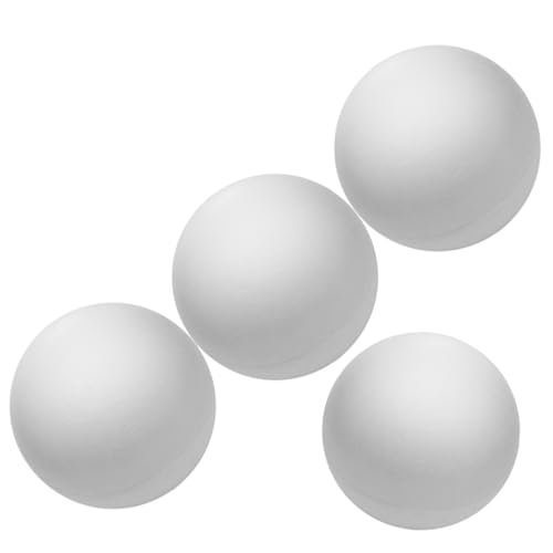 Veemoon 4 Stück Hohlkugel aus Schaumstoff Dekorationen Schaumpolystyrol Schaumformen Schäume Bälle Formen aus Polystyrol klein Schaumstoffmodelle herstellen Hochzeit Schaumball Folge Weiß