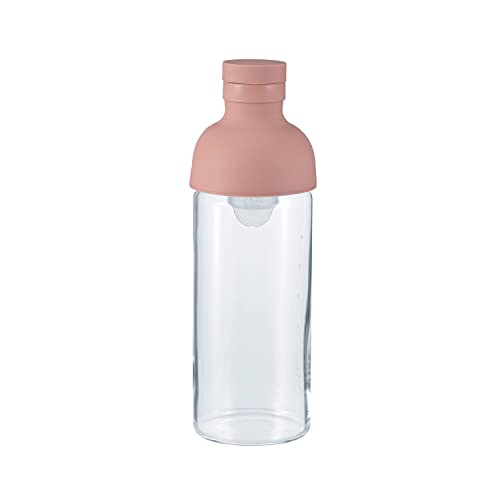 HARIO FIB-30-SPR Filter-In Flasche, praktisches Fassungsvermögen, 298.7 ml (300 ml), rauchrosa, Made in Japan