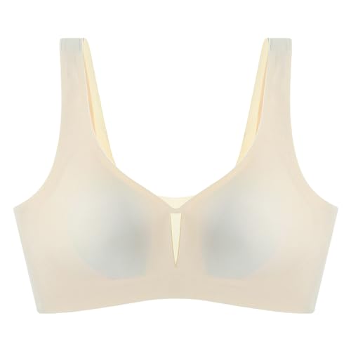 BH Damen, Sport BH Damen Weich Bequem Bras Leichte Atmungsaktive Unterwäsche Ohne Bügel BH Passform Stretch Bügelloser Haut Freundlich Bralette Elegant Klassische Bustier