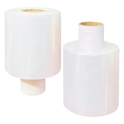 ARLI Stretchfolie mini Transparent 100 mm x 150 m PE Hand Stretch Folie 20 my Handstretchfolie Reißfest und Dehnbar - Verpacken und Sichern von Waren Umzug Versand Lager