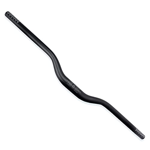 JGbike 31.8mm MTB Rise Handlebar, Aluminium, Schwarz, Mountainbike, 720/780mm, 15/25/45mm Rise, 9° Bend, 5° Upsweep, 325g, für MTB, XC, Trail, DH, E-Bike, Fatbike