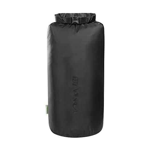 Tatonka Packsack Dry Sack 10l - Wasserdichter Packbeutel mit Rollverschluss und Steckschließe - Aus recyceltem Polyester - 10 Liter Volumen (schwarz)