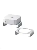 Hagibis Mac Mini M4 Ständer Aluminiumlegierung Halterung für Mac Mini M4/M4 Pro 2024 Belüftung Wärmeableitung Kühlung Desktop-Halterung Zubehör (MMS03)