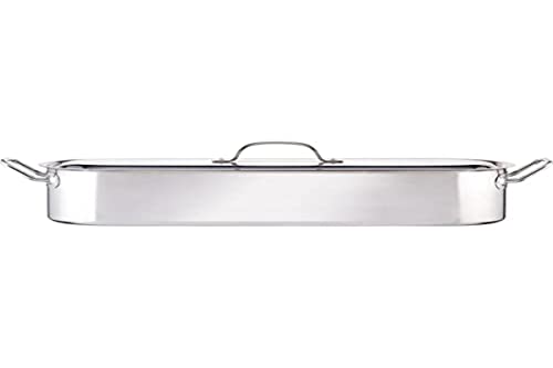 KitchenCraft Clearview Fisch-Dünster aus Edelstahl, Silber, 61.5 x 18.5 x 10.5 cm