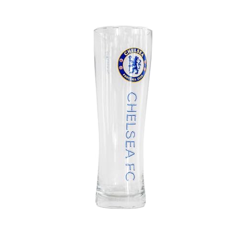 FOCO Offizielles Lizenzprodukt Chelsea FC Fußball Wortmarke Schlankes Pintglas