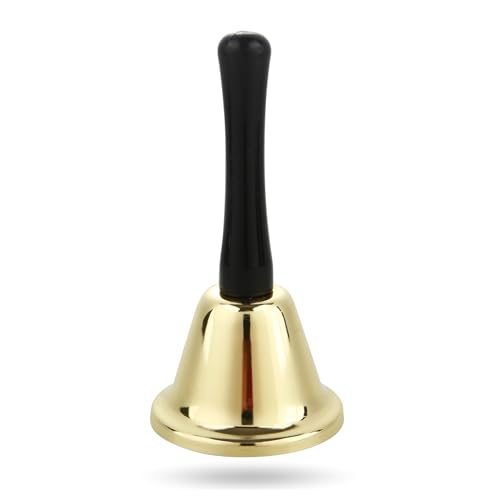 Nikolausglocke - Weihnachtmannkostüm Accessoire - Weihnachtsglocke Gold - Glocke für Weihnachten & Advent für Nikolaus