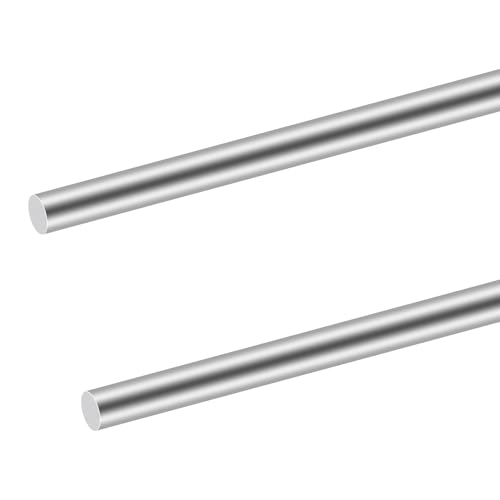 iMeistek 304 Edelstahl Rundstab, 10 mm x 250 mm Metall Solide Runde Welle Stäbe für RC Modellautos, Gartendekoration, DIY Handwerk (2PCS)