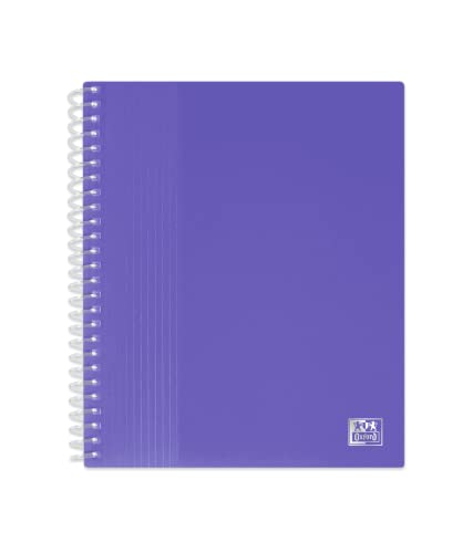 OXFORD School Life Dokumentenmappe, Spiralbindung, A5, für 80 Seiten, 40 Hüllen, Polypropylen, Violett