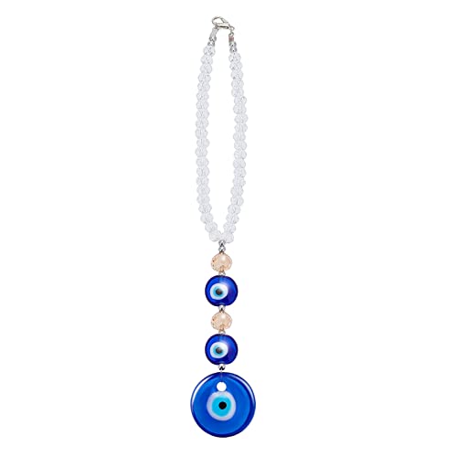 WEBEEDY Evil Eye Auto Hängedeko, Hängende Türkei Blaue Böse-Augen-Perlen, Evil Blue Eye Charms Zum Schutz, Perlenzubehör Zum Aufhängen Für Rückspiegel, Balkon, Fenster, Wohnkultur