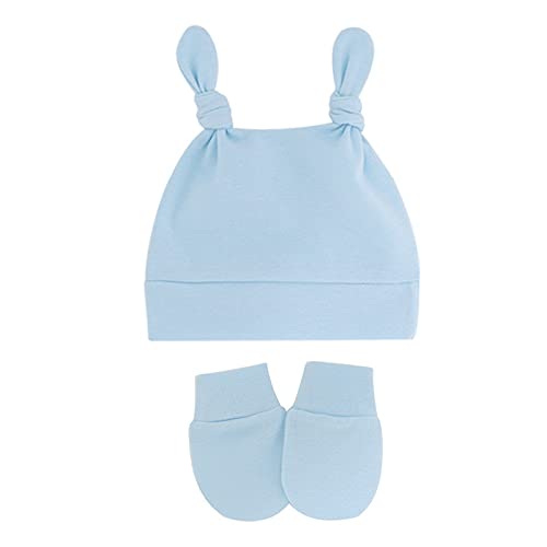 MKIUHNJ Mütze -für Jungen Winter- und Baby-Monat Handschuhe verknüpfte warme Fäustlinge Mütze biologisches Kind 06 weiche Hüte Fascinator Hut Damen