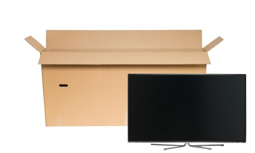 karton-billiger | TV-Karton, Versandkarton für Fernseher/TV bis 60",Verpackung, 1600x200x800mm, 2-wellig - DHL Gurtmaß
