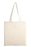 POLHIM® Unbedruckte Stoffbeutel 38x42 cm 220g/m2 - Vielseitige, langlebige Baumwolltasche als Handtasche und Tragetasche. Nachhaltige Stofftasche für jeden Anlass. (Natur)