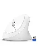 TECKNET Ergonomische Maus Kabellos, 4800 DPI Vertikale Maus, 99% Lärmminderung, 6 Tasten, 2.4G Computer Funkmaus, Leise Wireless Mouse for Laptop, PC, Chromebook, Mac