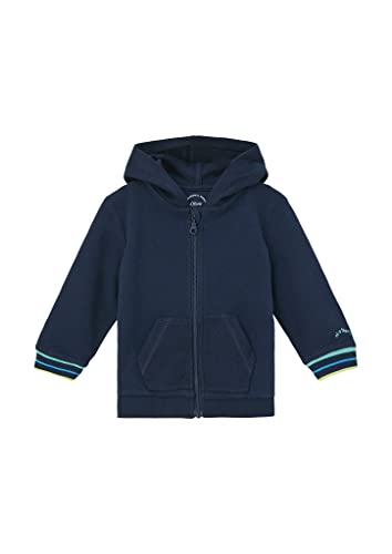 s.Oliver Junior Baby Boys 2130739 Sweatjacke mit Kapuze, blau 5952, 62