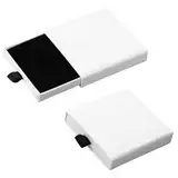 2 Stück Schmuck Geschenkbox Klein,Schmuckbox,Schmuckschachtel,Jewelry Box,Schmuckdose,Geschenkverpackung,Schmuckkästchen Klein,Schmuckschatulle für Taschendekorationen,Weihnachtsgeschenke (Weiß)