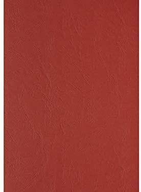 100 PREMIUM Einbanddeckel Lederstruktur A4, 270g/m², 297 x 210 mm, Rückenkarton (Rot)