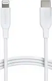 Amazon Basics - USB-C-auf-Lightning-Kabel, MFi-zertifiziertes Ladekabel für iPhone 13/12/11/X/XS/XR/8, für Typ-C Ladegeräte, Unterstützt Power Delivery, Weiß, 1.8 m, Smartphone