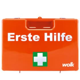 Erste-Hilfe-Koffer klein nach neuer DIN 13157 gefüllt inkl. Wandhalterung – Kompakte Notfallausstattung für Betriebe, Industrie & Baustellen