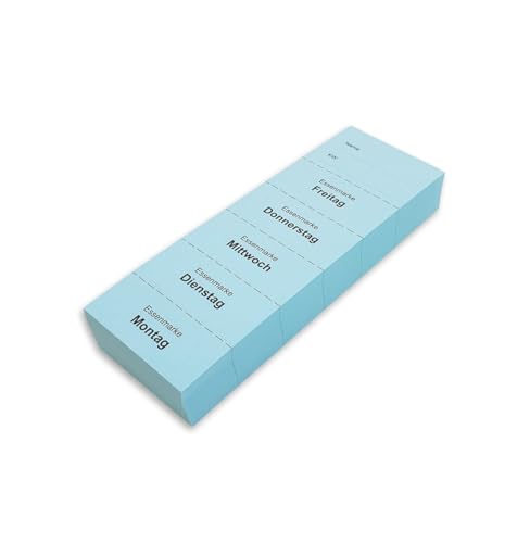 Essenmarken, blau, 1 Pack zu 100 Wochenkarten