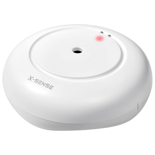 X-Sense STANDALONE Wassermelder mit Batterie, Wassersensor IP66, Mini-Wasserdetektor mit 110 dB Audio-Alarm, batteriebetrieben, Wasseralarm Melder für Küchen, Keller, Waschbecken, Boden und Pools