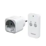 TESSAN Funksteckdosen mit Fernbedienung, Reichweite 30,5M Schaltbare Steckdose mit Handsender, Ferngesteuerte Stecker für Innendekorationen, Haushaltsgeräte und Lampe, 2300W, Weiß