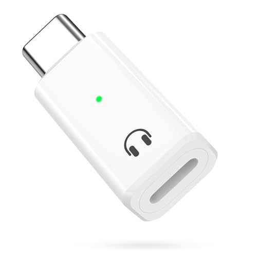 MoKo Lightning auf USB-C Audio Adapter, USB C auf Lightning Kopfhörer Adapter für iPhone 16 15 Pro Max Plus, iPad Air/Pro, MacBook, Nicht zum Lade/Datenübertragung, Weiß