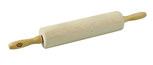 Dr. Oetker Profi-Holzteigrolle – Hochwertiges Buchenholz, Ergonomischer Griff, 440x60x60 mm, 2 Jahre Garantie, Holzbraun