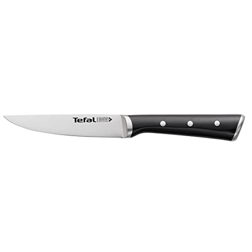 Tefal Ice Force K23209 Universalmesser | 11cm Klinge | Korrosionsschutz | Handschutz | Edelstahl/Schwarz