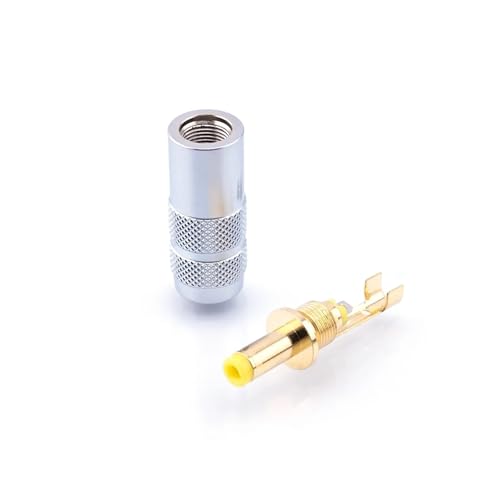 xuyuyan Kupferbeschichtetes Gold 5,5 x 2,5/5,5 x 2,1/4,0 x 1,7/3,5 x 1,3 DC-Netzstecker-Buchse, männlicher Schweißanschluss for lineare Leistungsabgabe(4.0-1.7)