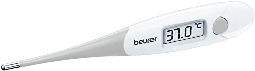 Beurer FT 13 Wasserdichtes Flexibles Digitales Thermometer mit Optischer und Akustischer Fieberwarnung, Komfortable Fiebermessung für Babys, Kinder und Erwachsene, Weiß, 1 Stück