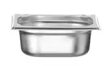 HENDI Gastronormbehälter, Temperaturbeständig von -40° bis 300°C, Heissluftöfen-Kühl- und Tiefkühlschränken-Chafing Dishes-Bain Marie, Stapelbar, 1L, GN 1/6, 176x162x(H)65mm, Edelstahl