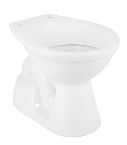 'aquaSu® Basic Stand WC, Bodenstehende Toilette, Standard-Form, Mit gängigen WC-Sitzen kompatibel, Geruchsarmer Tiefspüler, Abgang innen senkrecht, Sanitärkeramik weiß, Klo, 55071 0