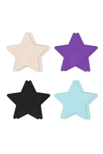 NS Novelties Pretty Pasties Star I Assorted 4 Pair Multicolor One Size