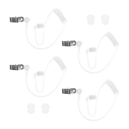 FDGGT 4 Stück Intercom-Luftkanäle, Transparente Intercom-Kanäle, Audio-Röhren, Ersatz-Soundröhren, Intercom-Zubehör