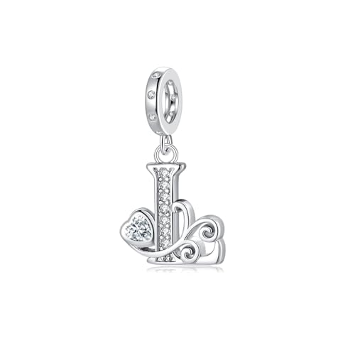 Letter Charms für Pandora Armbänder Silber Alphabet Initiale Charms L Bead Anhänger Schmuck Geschenk für Frauen Mädchen