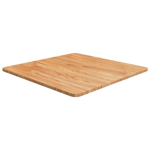 vidaXL Tischplatte Quadratisch Massivholzplatte Eichenplatte Holzplatte Platte Ersatztischplatte Hellbraun 60x60x1,5cm Behandelte Eiche